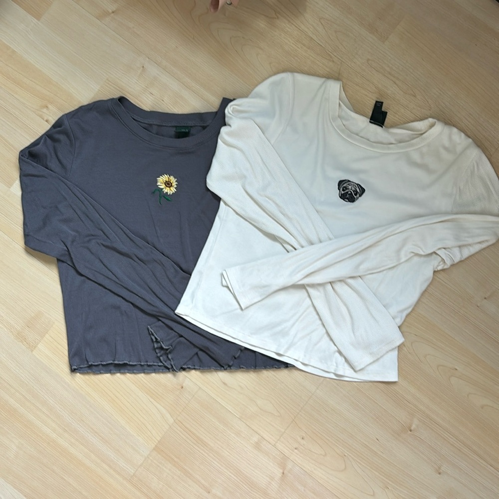 Crop Long Sleeve Tops